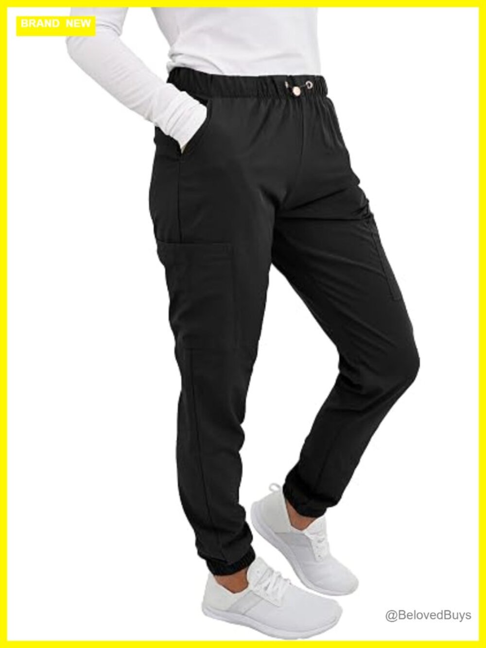 Scrub Jogger Pant - Cargo Pockets, Stretch Fabric, Drawcord